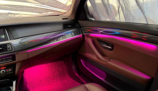 Ambient lights LED Star streamer pattern rainbow symphony dynamic (Carbon fiber model)  for BMW 5 Series(2011-2017)