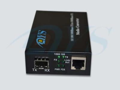 manutenção programada de 10/100/1000M - conversor de fibra óptica duplo dos meios de SFP