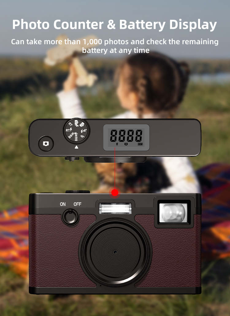 Newest Retro Screenless CMOS Digital Camera 8MP Photo 8 Mode Filters with Xenon Flash for Camping and Party As Christmas Gifts