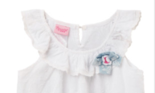 Хлопок 100% платье девушки лета 150 GSM белое безрукавное