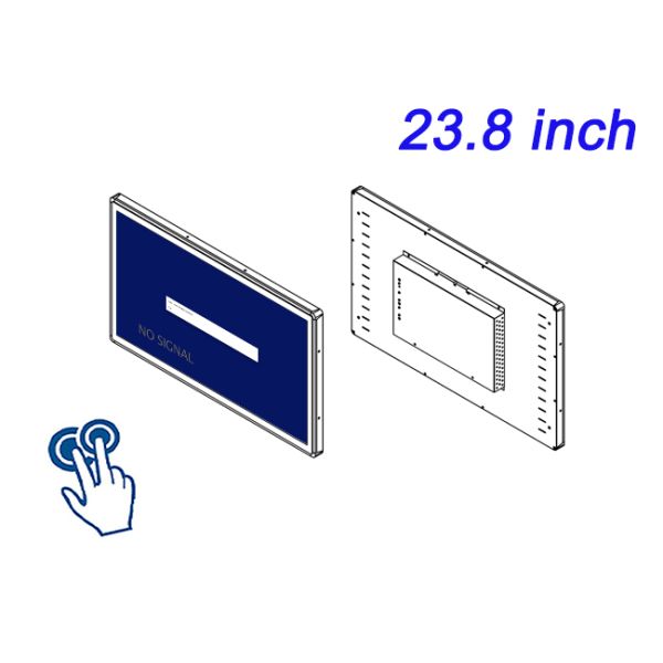 ZXTLCD 23.8 Inch Capacitive Screen External Embedded Terminal Android Industrial Resistive Touch Display All-in-One