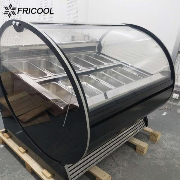 600L Front Opening Curved Top Ice Cream Display Freezer SN.N