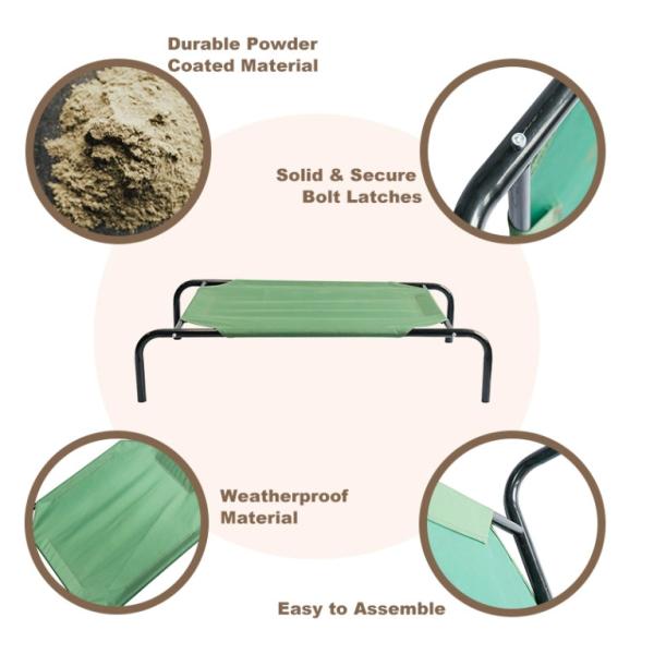 130x80x20cm Durable Travel Outdoor Pet Bed Dog Modern, Scratch Resistant Pet Dog Bed Raised Frame ,Dog Raised Bed Pet