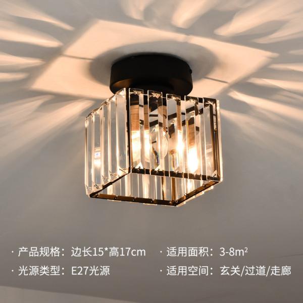 LED Ceiling Lamp Corridor Porch Lamp Crystal Aisle Lamp Entry American Balcony lght(WH-CA-86)