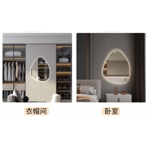 Durable Reusable Adjustable Aluminum Mirror Convenient Irregular Shape Home and Hotel Decor