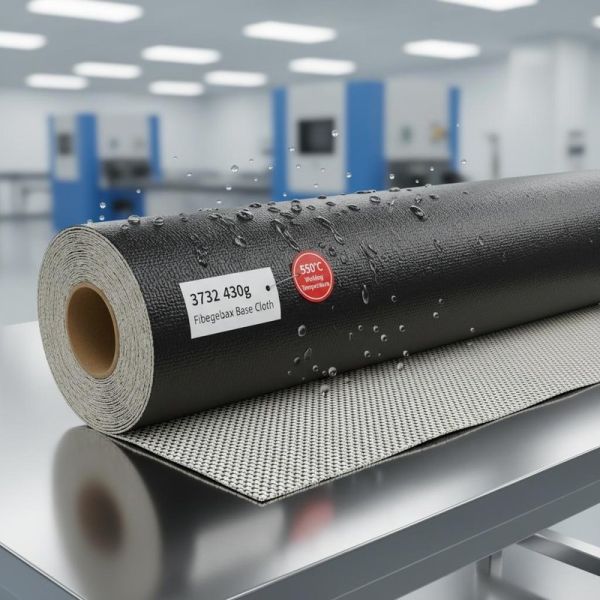Waterproof PU Coated Fiberglass Fabric with 550℃ Working Temperature and 3732 430g Fiberglass Base Cloth