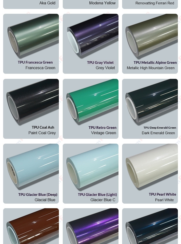 Car PPF TPU color modification film, vehicle film, PPF film, PPF carbon fiber, PPF color-changing film (dry installation)