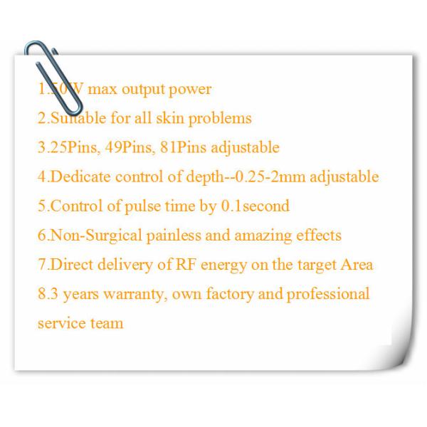 CE approved factory supply frational rf wrinkle removal fractional microneedle radiofrequency acne scars removal