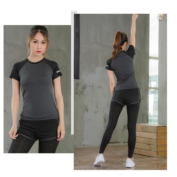Sexy New Style Profission Fitness Veste Correndo T-Shirt de Manga Curta