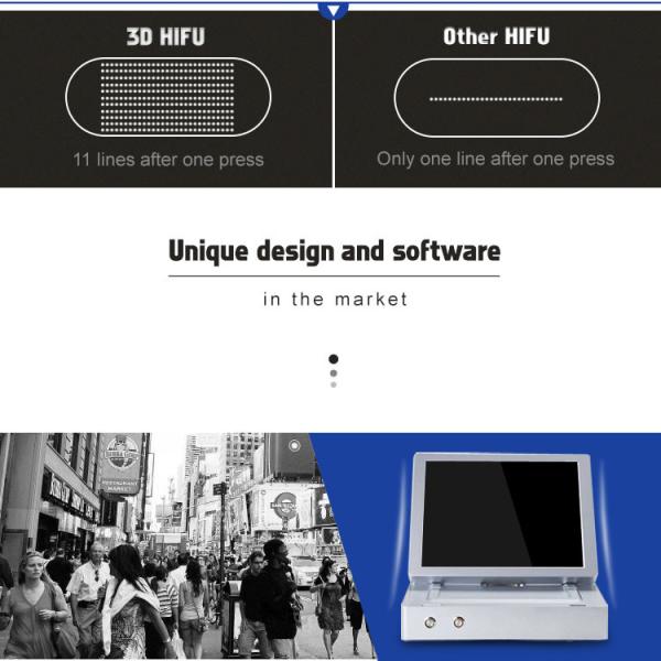8 патронов глубины портативная машинка машины 3d HIFU применяет обложку к Tighting смотрят на подниматься