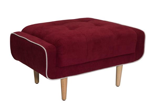Solid Wood Legs Linen Fabric Sofa Ottoman Imitated Cashmere Cloth Material