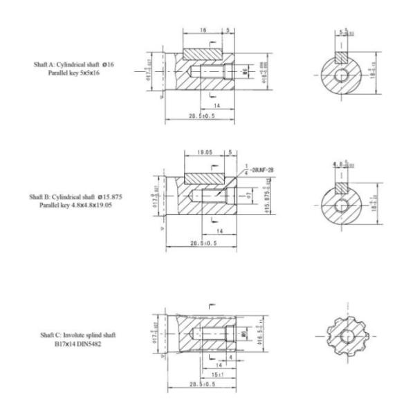 Compact Hydraulic Motor BMM / OMM / MM Series , Low Weight Low RPM Gear Motor