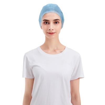 Doutor tampão tecido Bouffant Disposable Non para o pessoal hospitalar PP azuis com laços