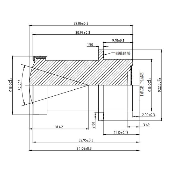 M Pixel 8MP Черный HD HFOV объектив, TTL32.9mm Высокая спецификация Автомобиль водонепроницаемый объектив камеры ADAS