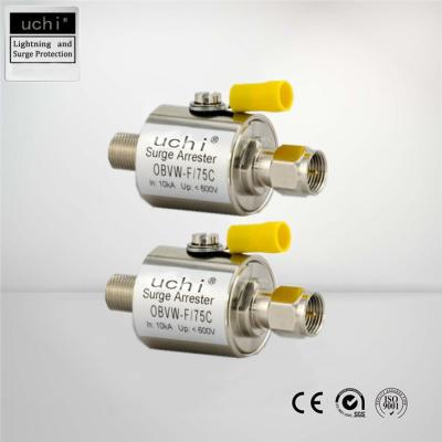 Tipo de bronze protetor de F de impulso, proteção 420V 60KA do impulso da antena de TNC