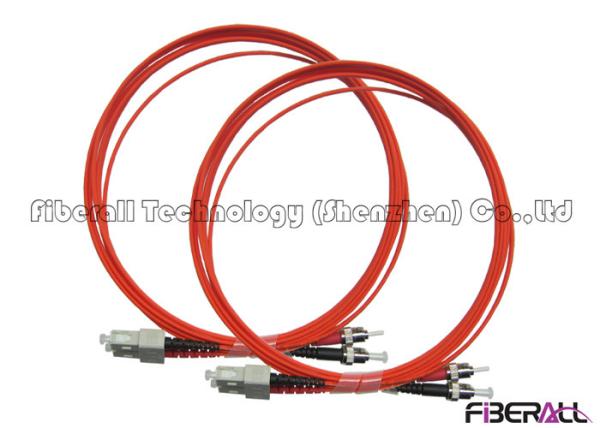 OM1 / OM2 Fiber Type Fiber Optic Jumper SC To ST Fiber Patch Cable LSZH Jacket