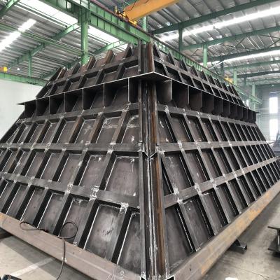 Collecteur de poussière Structure en acier au carbone Ash Hopper Structure en acier sur mesure Fabrication