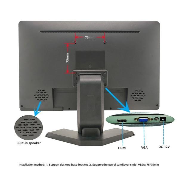 15 Inch IPS LCD TV Monitor Widescreen LED Desktop Computer Monitor