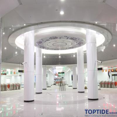 CE Silver Fire Resistant 3.0mm White Metal Ceiling Tiles For Hotel Hall