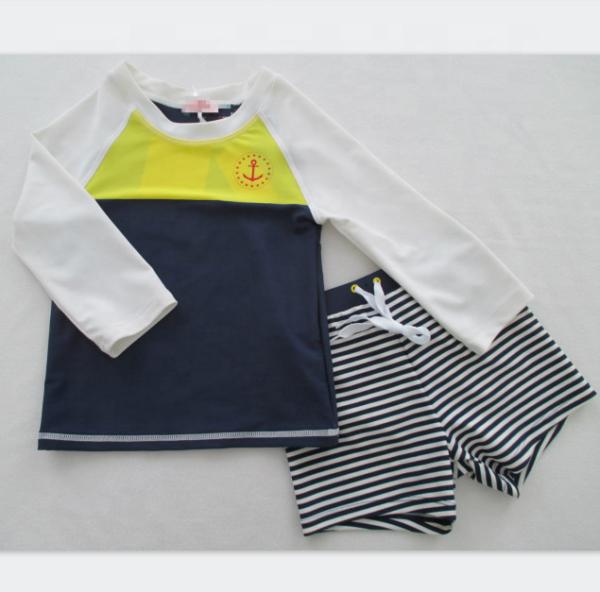 Long Sleeve Swimming Top Cute Baby Swimsuits Bond Lycra baby boy swimming suit