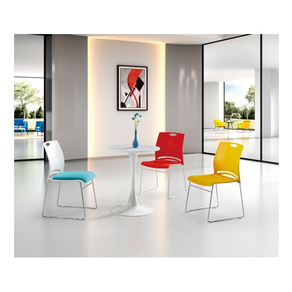 Seat Dimensions 43H 41W 43D cm Modern Plastic Chair Dining Seating Lightweight Durable Comfortable and Contemporary Look