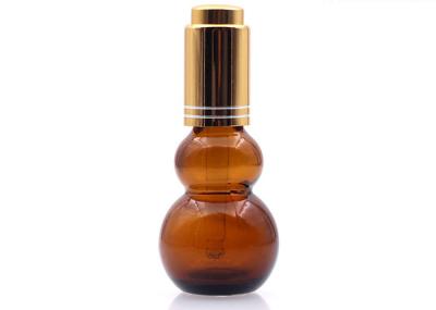 Bouteilles en verre cosmétiques de Brown, service d'OEM d'Amber Glass Cosmetic Jars