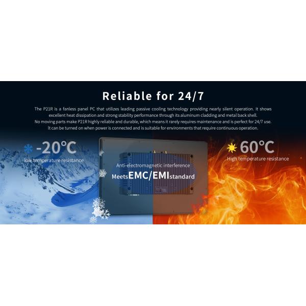 Сенсорный экран без вентилятора закаленное стекло ONERugegd P21R прочный 21,5 дюймовый IP65 панельный компьютер