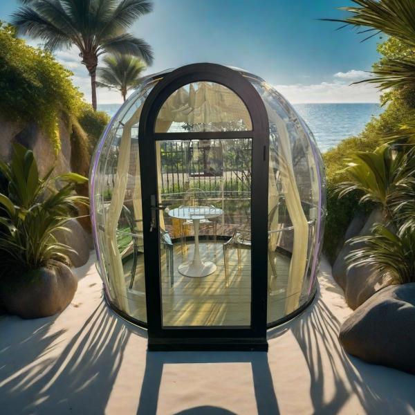 Prefab Cabin House Restaurant Home Transparent Bubble Glamping Bubble Dome Tent House