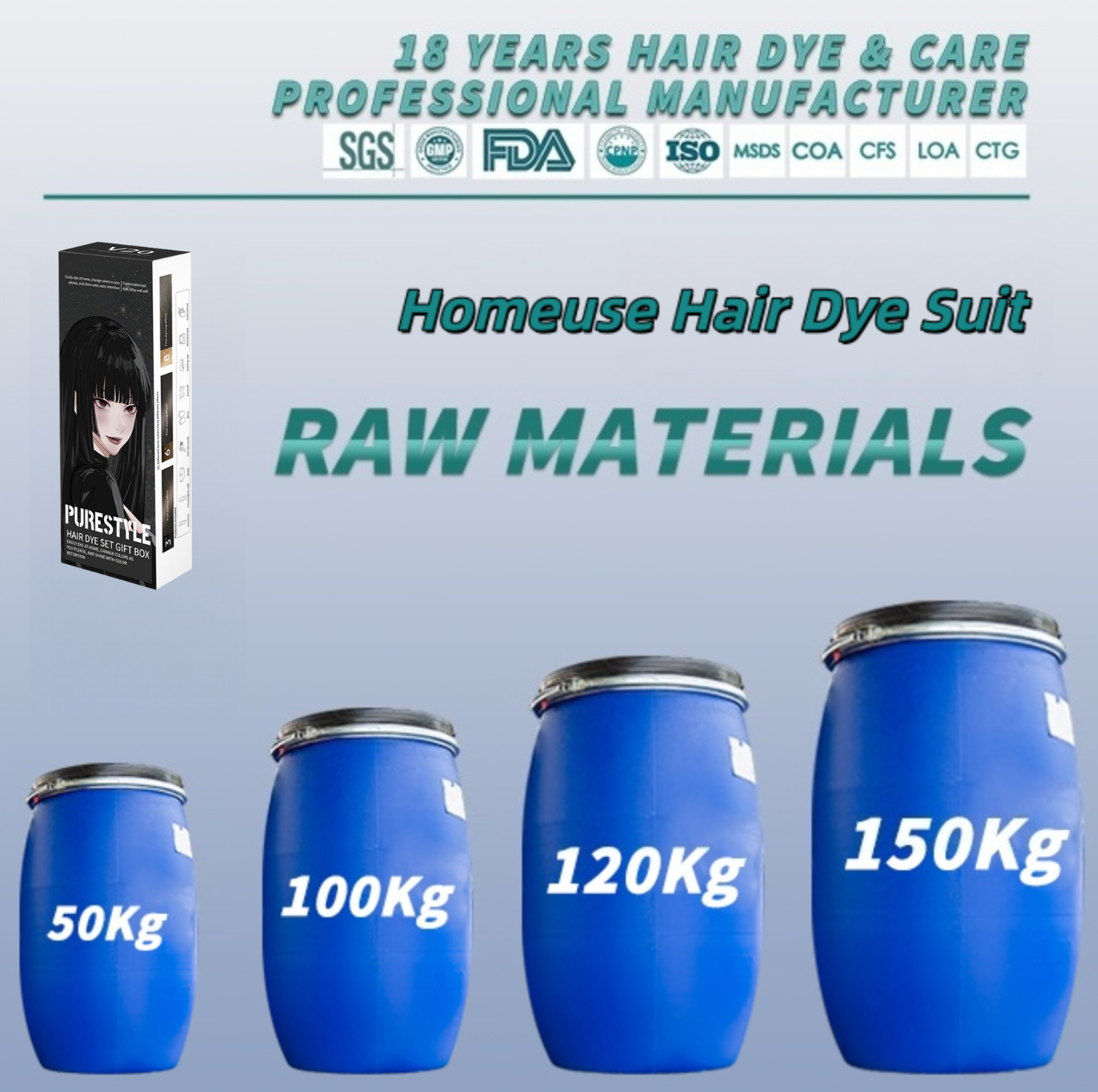Herbal  Permanent Homeuse Hair Dye Kit Raw Material Ammonia Free  OEM Available Hair Dye Factory Whoelsale