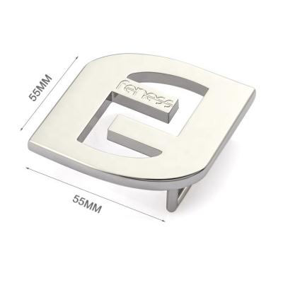 Hanging-plating Zinc Alloy Belt Buckle for Custom Men's Silver Belt Personalization