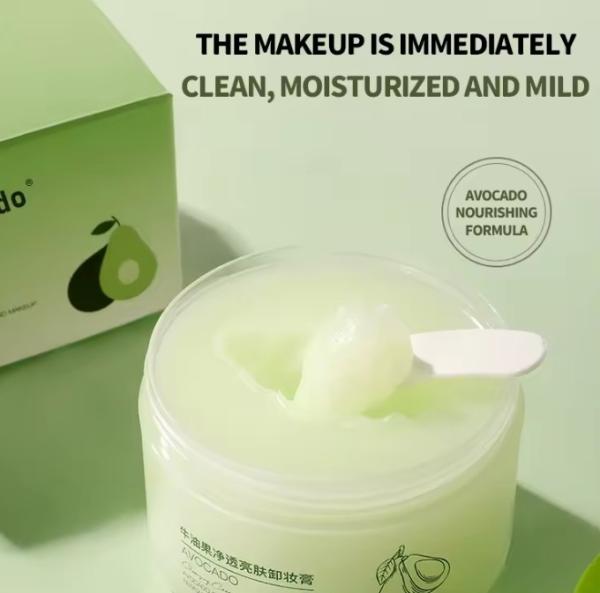 Remover maquiagem com hidratos Bálsamo de limpeza de maquiagem com abacate orgânico Bálsamo de limpeza de maquiagem