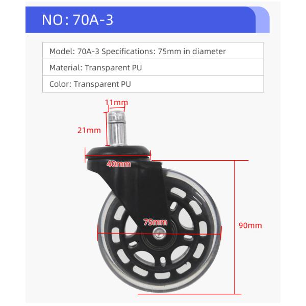 Металлический офисный стул 75 мм медицинский вращающийся стул