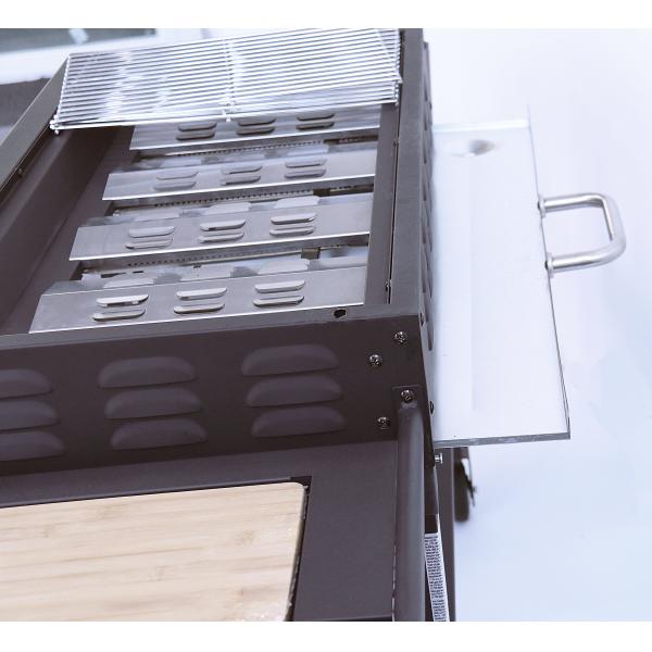 Steel Commercial Flat Top Grill Plancha Gas Grill with 2 Sides Piezoelectric Ignition