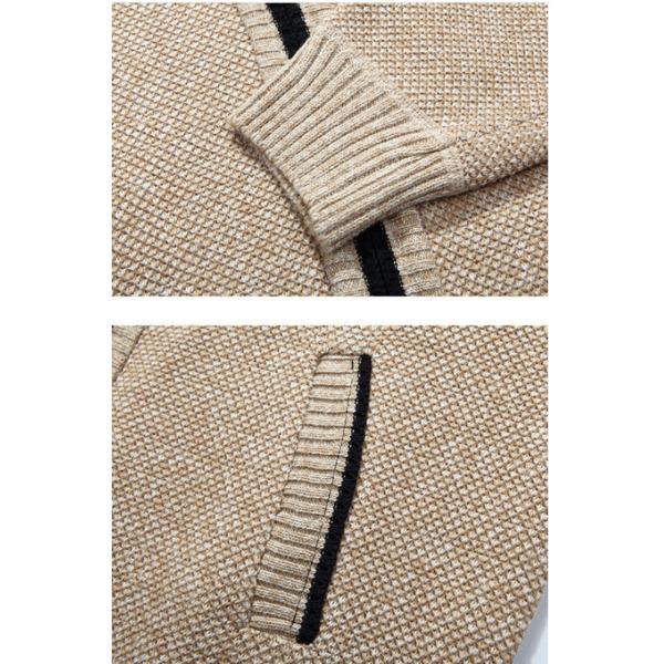 Полный Zip Мужской Кардиган Одежда Zip Up Толстый Утилита Трикотаж Большой Размер Мужчины Мужские свитера Джакеты с карманным