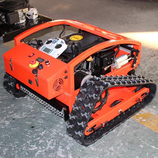 China Supply Rubber Crawler Robot Gasoline Self Propelled Garden Remote Control Lawn Mower for Sale