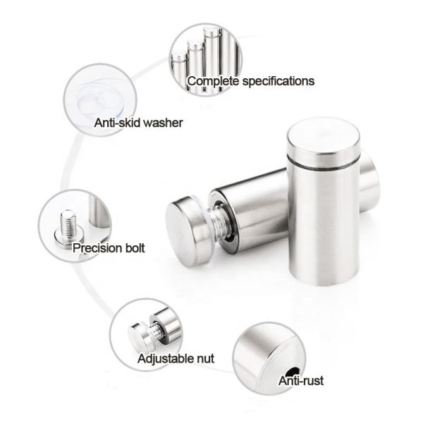 Custom Stainless Steel Hollow Solid Sign Standoff 19x25mm For Advertisement