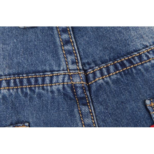 Customized Logo Polyester Haren Nine Point Pants Loose Dark Blue Jeans