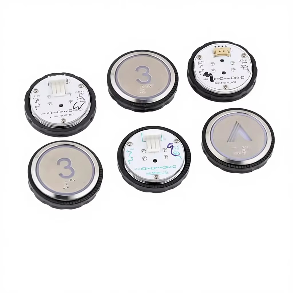 Good Quality Elevator Push Button Stainless Steel Plate With Braille Tact Switches  Elevator Circle Button