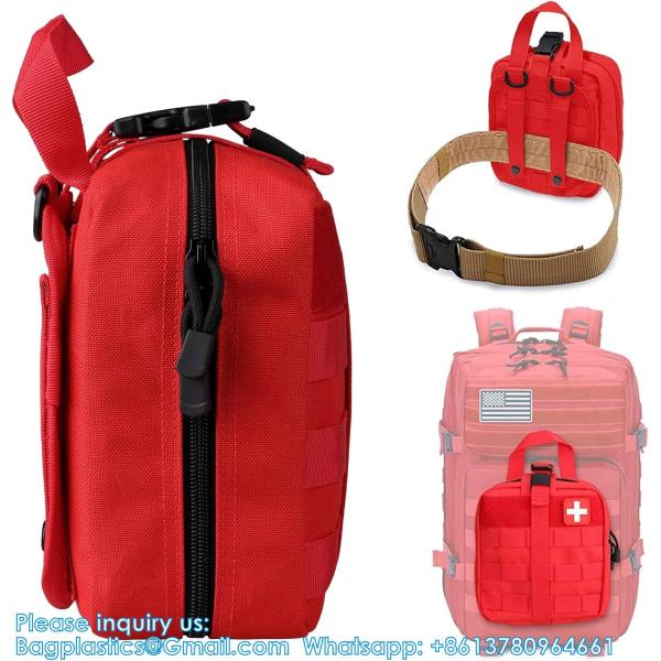 Tactical First Aid Pouch, Molle EMT Pouches Rip-Away Military IFAK Medical Bag Outdoor Emergency Survival Kit Quick