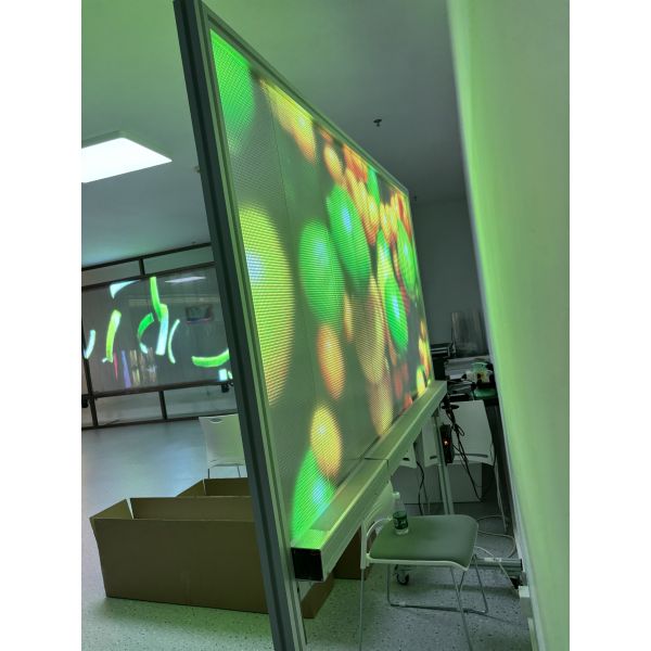 Transparent LED Screen P6 for Office & Retail – Flexible Transparent Film Display Solution