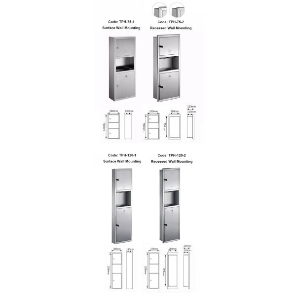 Restroom Rectangular Surface Mounted Paper Towel Dispenser With Polishing Finish OEM