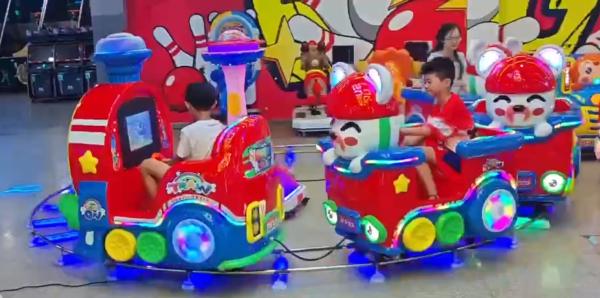 Electric Power Source And Kids Swing Game Machine Children Track Train Amusement Park Equipment Gameplay In Coin Operated Kiddie Ride