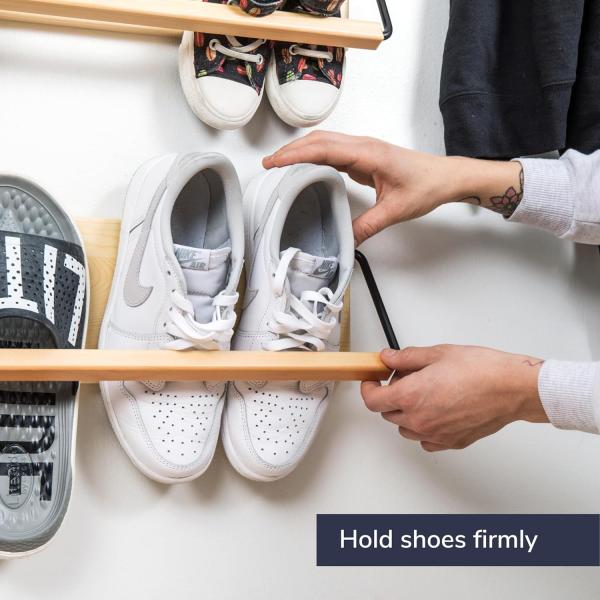 Customized Logo Acceptable Modern Wall Mounted Shoe Rack for All-Season