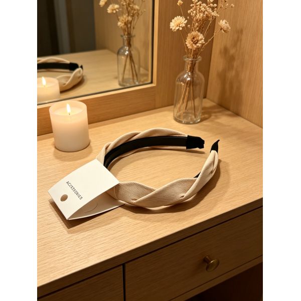 Richstar Twisted Fabric Headband for Women – Premium Polyester Fashion Hairband with Anti-Slip Design for All-Day Comfort