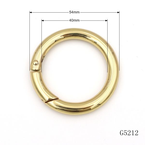 Quality Metal O Ring Key Chain Ring 40mm O Spring Ring Bag Hardware Metal Circle Ring