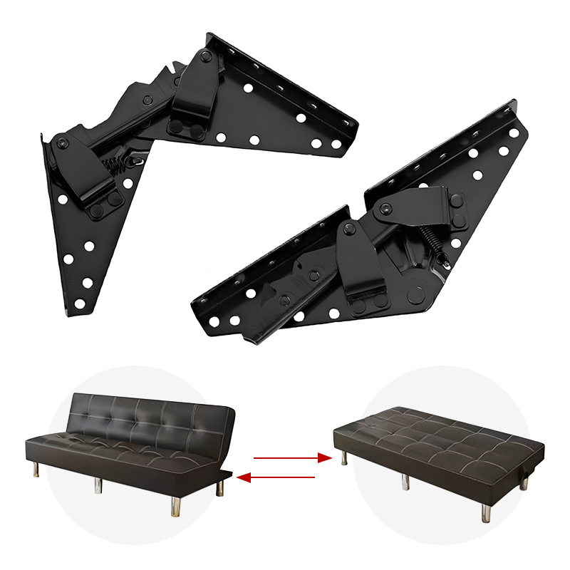 Multifunctional Sofa Backrest Folding Hinge Black Dual-purpose Butterfly Hinge Sofa Bed Adjuster Hardware Hinge