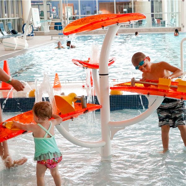   Fiberglass 304 Stainless Steel Cascading Flow Disk  Aqua Water Park Accessories Commercial Splash Pads