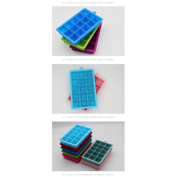 Многоразовая большая прессформа куба льда силикона полости квадрата 15
