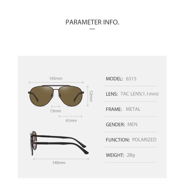 HD polarizó las gafas de sol redondas del metal que conducían la lente antideslumbrante de las gafas de sol 61m m