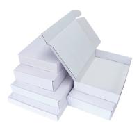 Caixas de correio de cartão ondulado rígido branco fosco personalizado 15x15x5